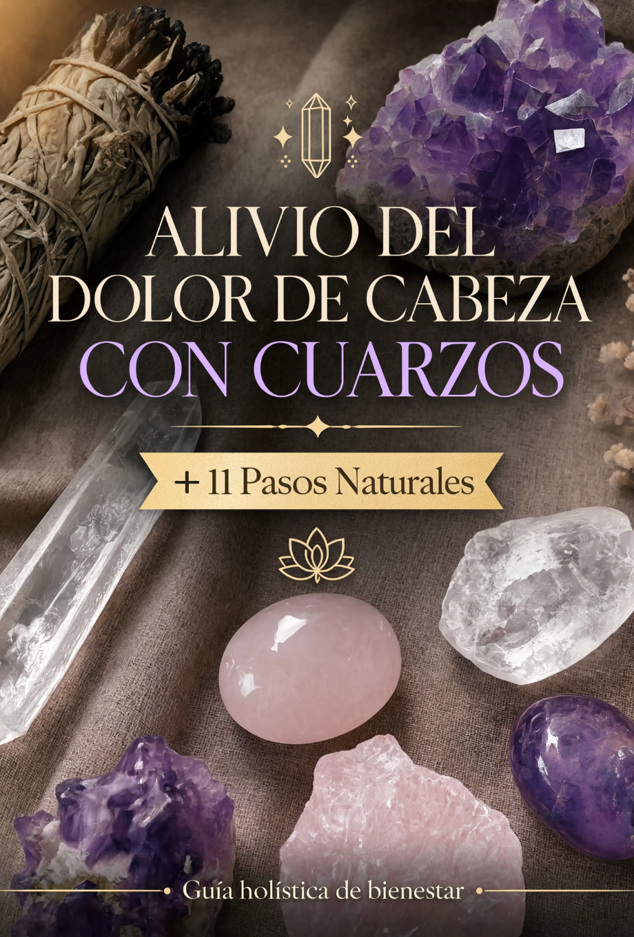 Alivio de dolor de cabeza con cuarzos